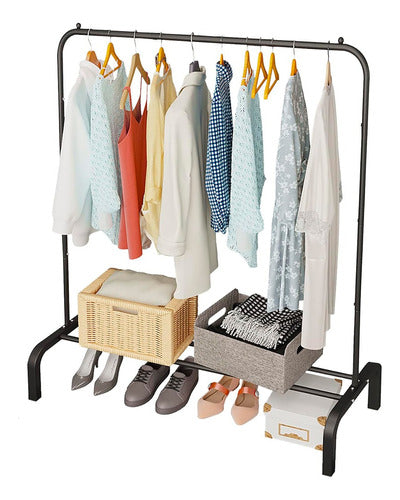 Perchero Exhibidor De Ropa Metálico Resistente Hogar 30kg