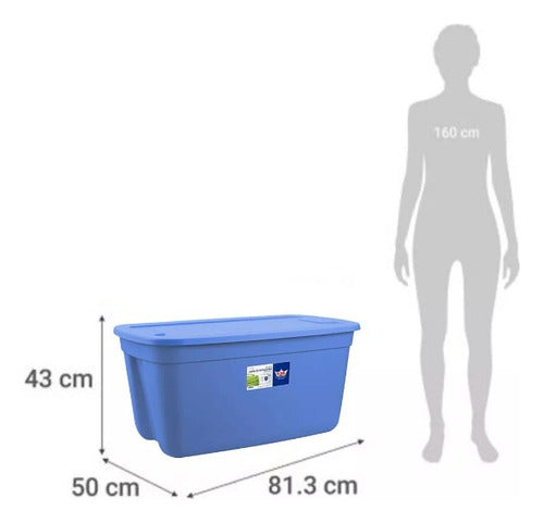 Caja Organizadora Almacenamiento Megaforte 120 Lts