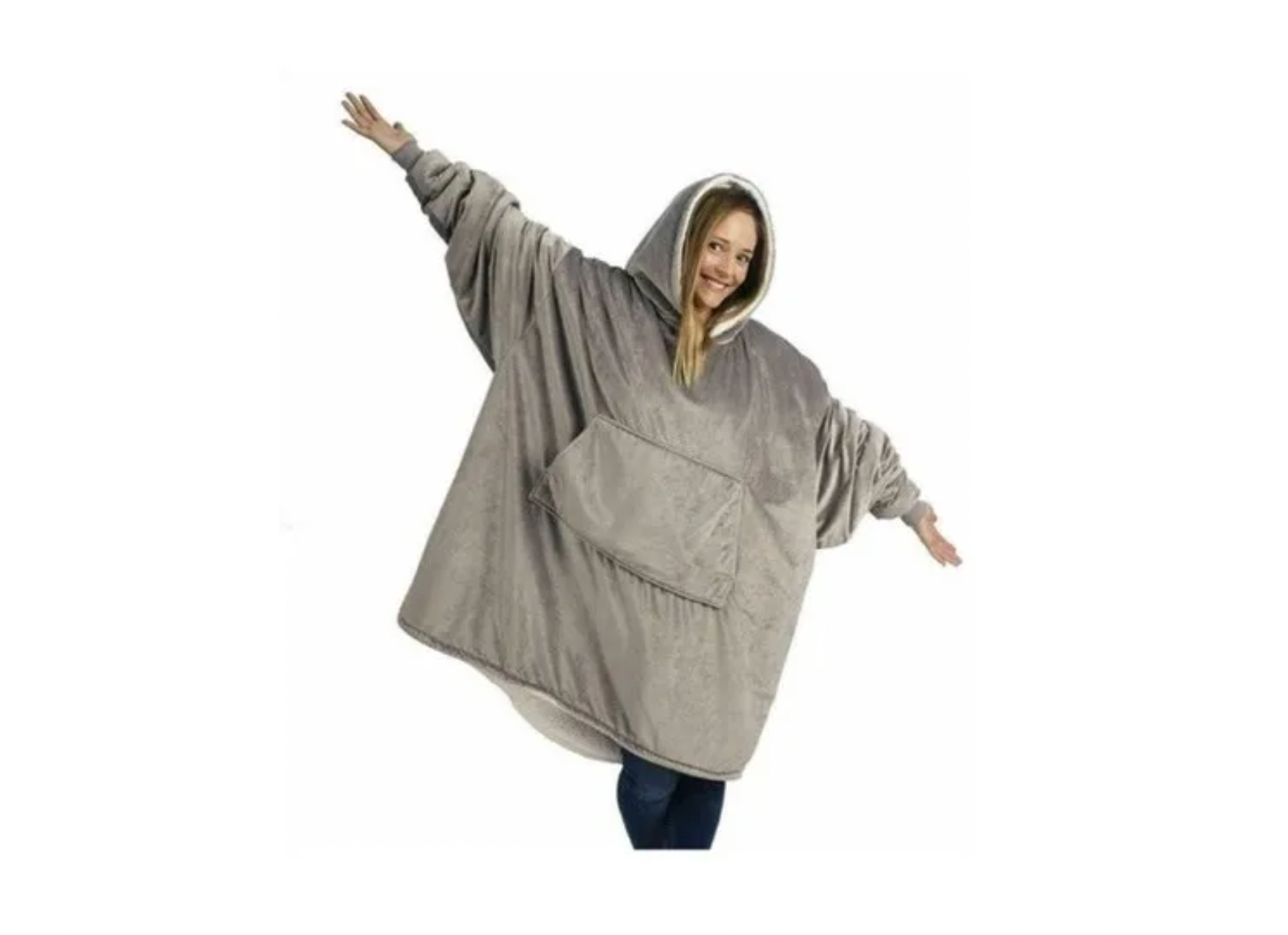 Poleron Manta Con Capucha Abrigo Para Invierno