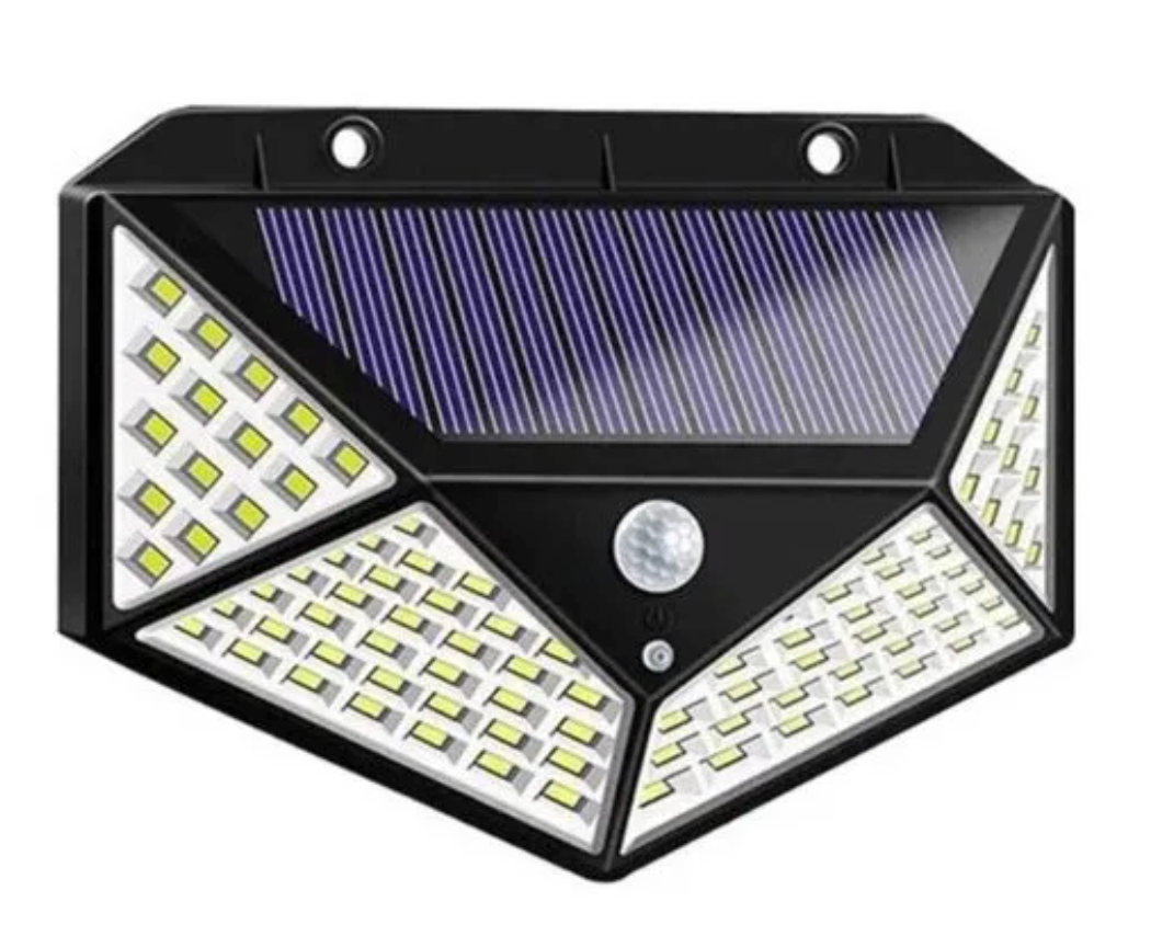 Foco Solar Led Exterior 100 Led Con Sensor De Movimiento