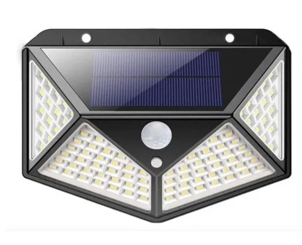 Foco Solar Led Exterior 100 Led Con Sensor De Movimiento