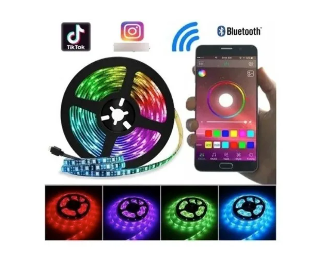 Cinta Tv Bluetooth Led 5 Metros Rgb Usb Smart 5v