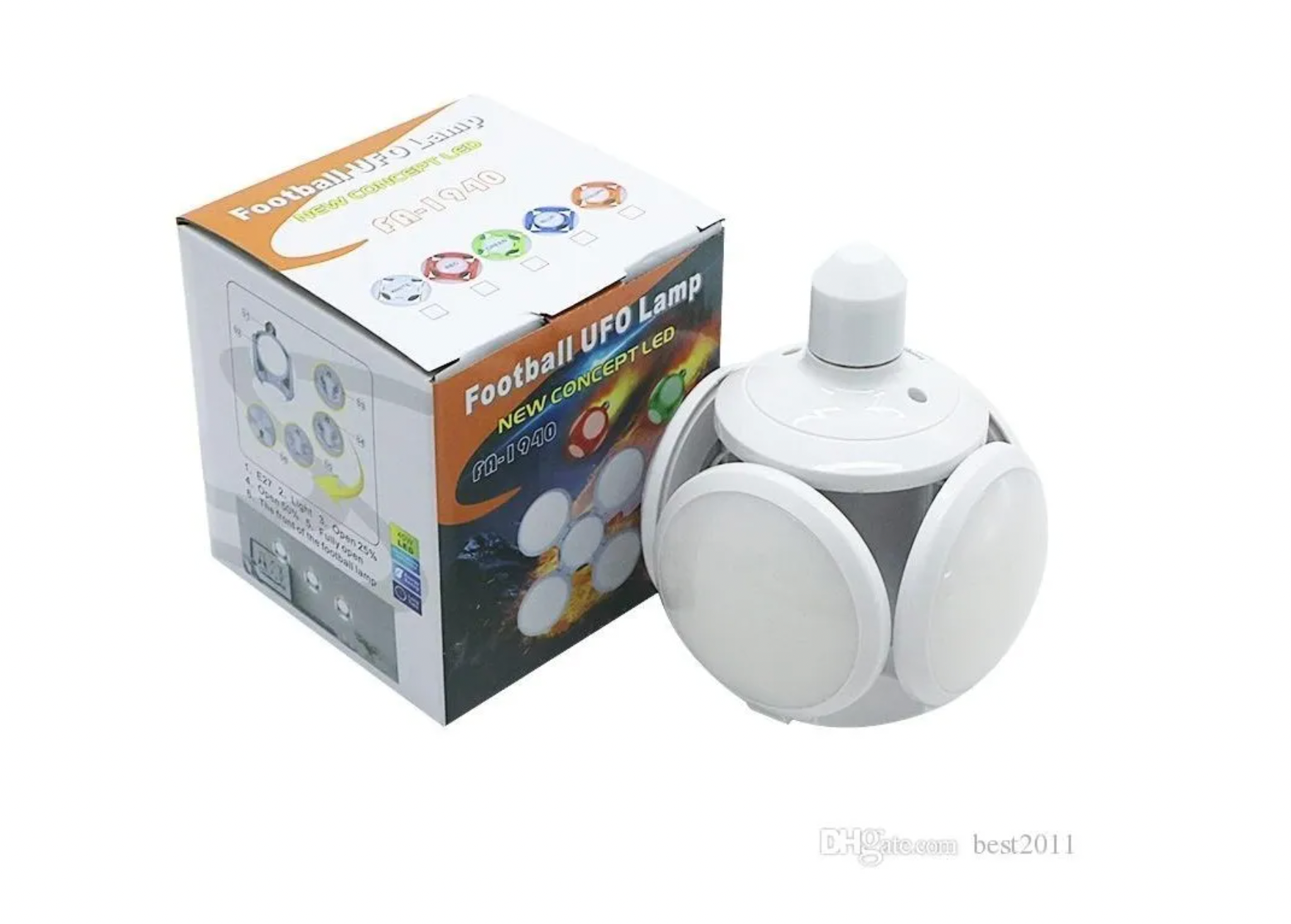 Ampolleta Lampara Led 40w Pelota Futbol Ufo Plegable