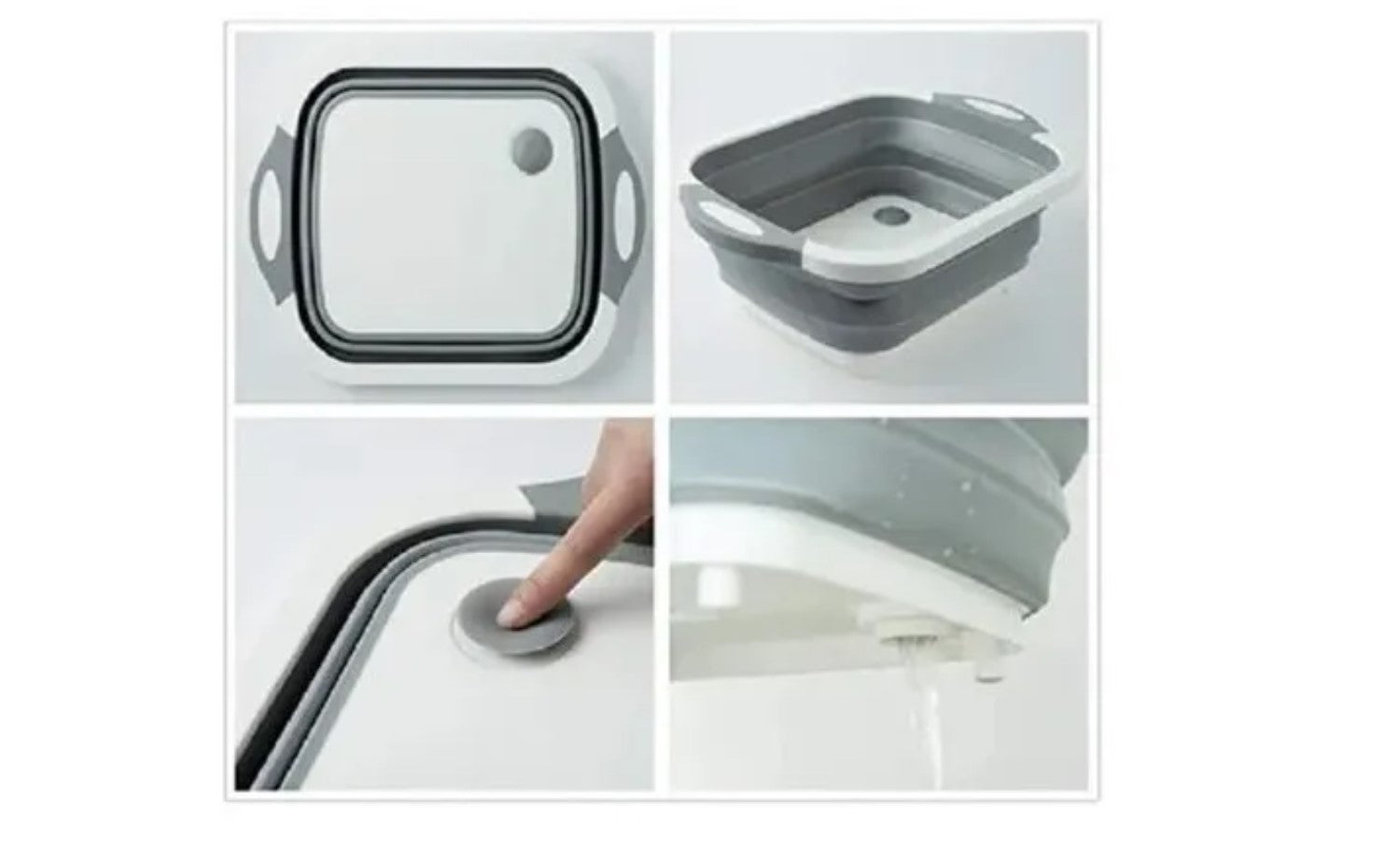 Tabla De Silicona 2 En 1 De Cortar Plegable Drenaje Cocina