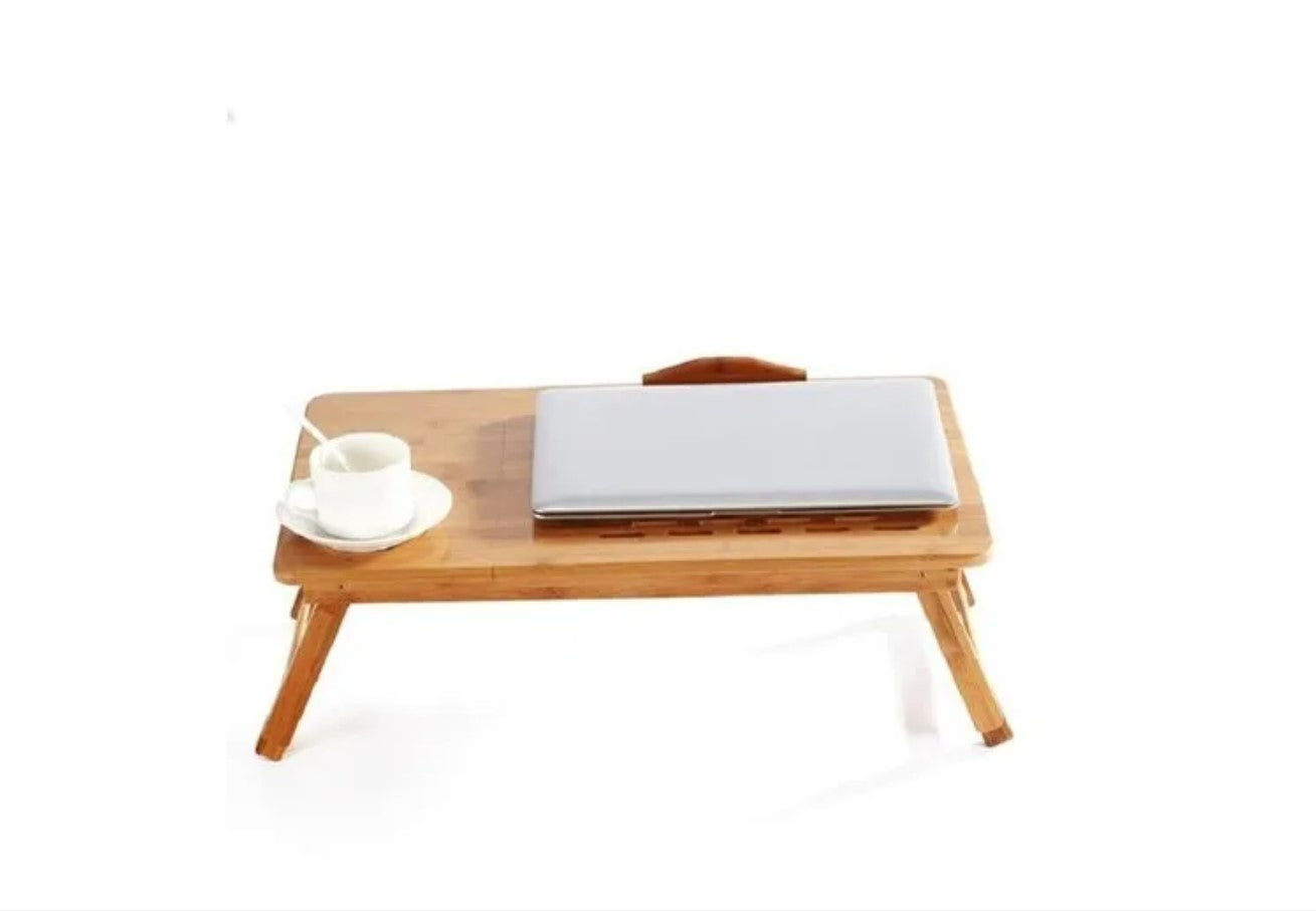 Mesa Plegable Madera Notebook Bambú Laptop Cama