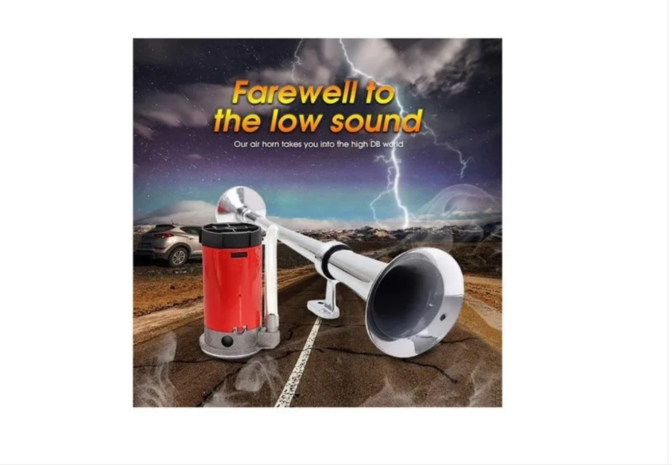 Bocina Electrica Trompeta Aire Comprimido Universal Auto 12v