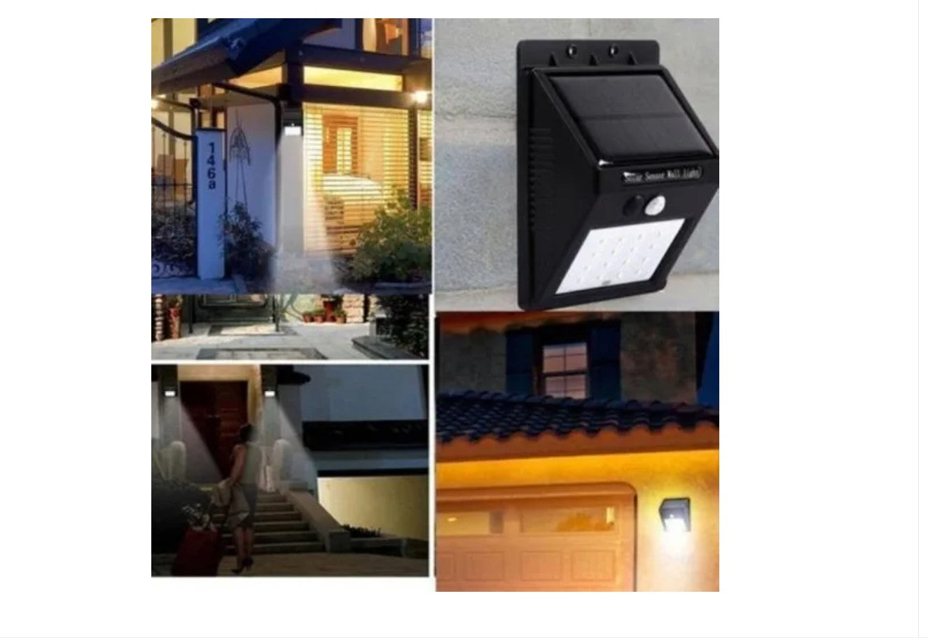 Foco 30 Led Solar Exterior E Interior