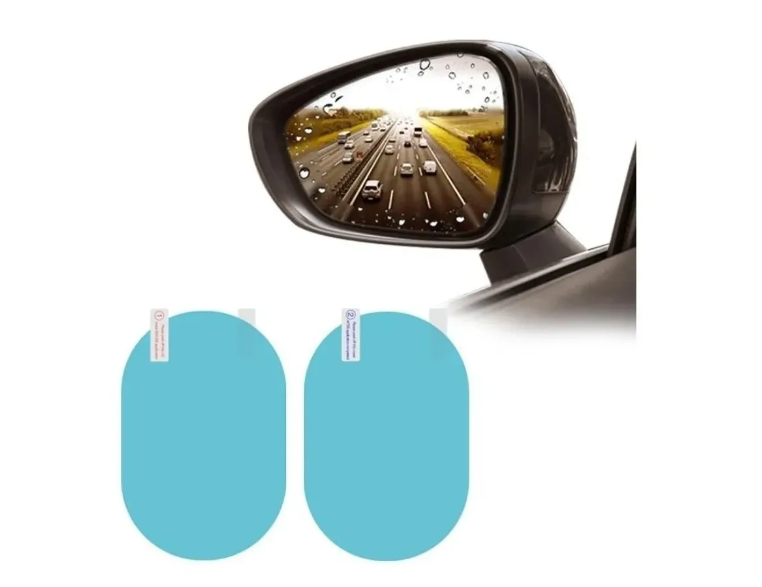 Kit Par Lamina Espejo Retrovisor Anti Lluvia Impermeable