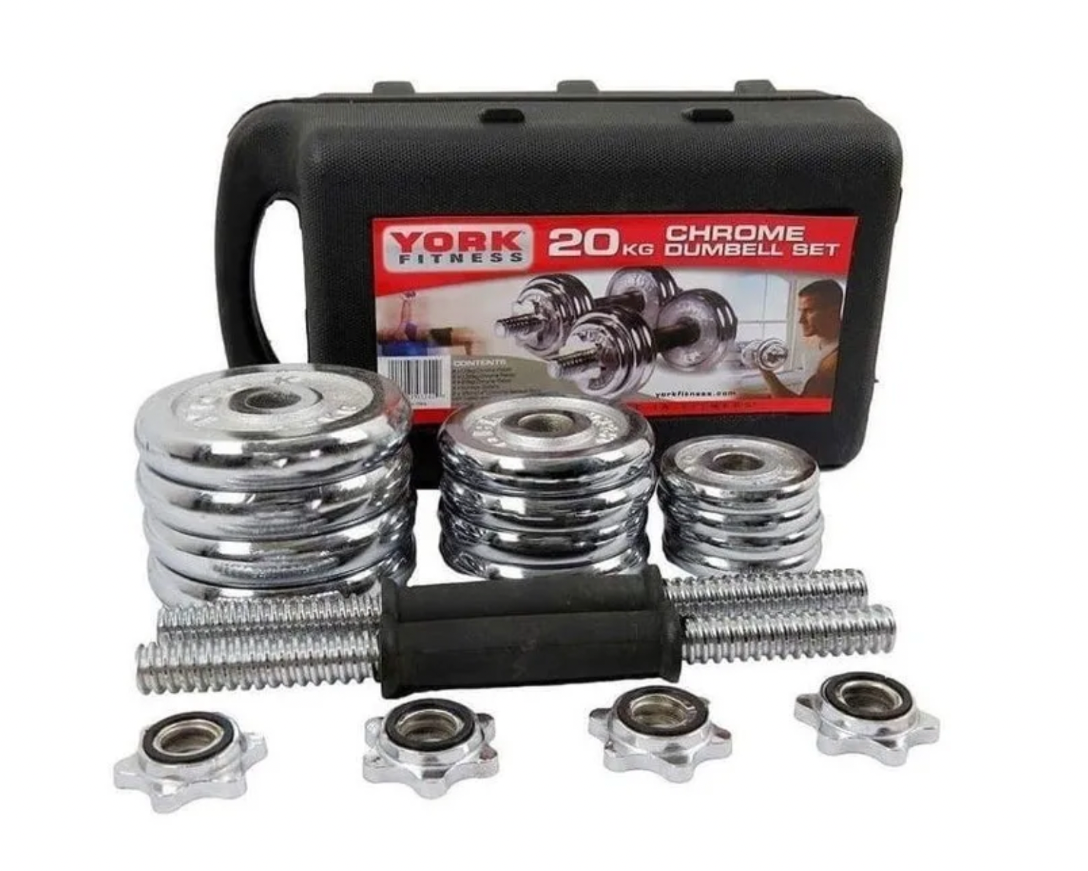 Set De Mancuernas 20kg Con Maleta