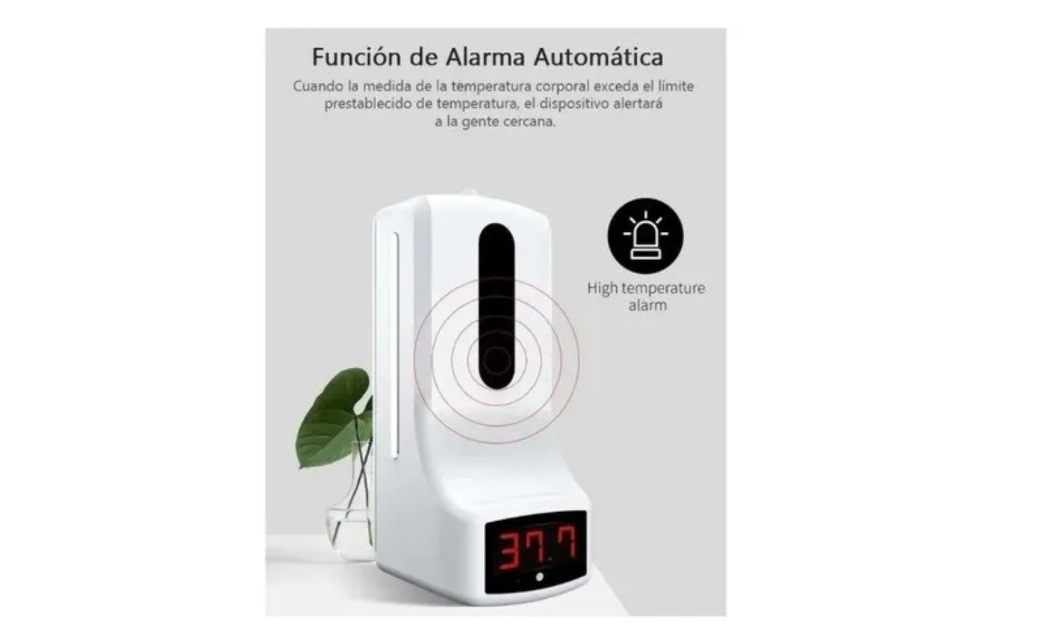 Termómetro Y Dispensador De Alcohol Gel Infrarrojo Digital