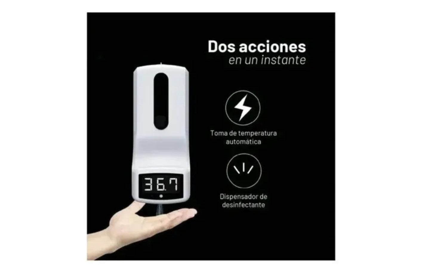 Termómetro Y Dispensador De Alcohol Gel Infrarrojo Digital