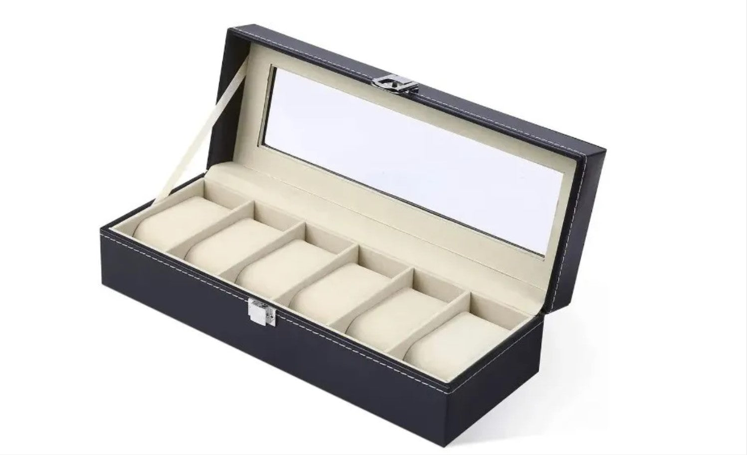 Caja Organizador Estuche Para 6 Relojes Exhibidor Ecocuero