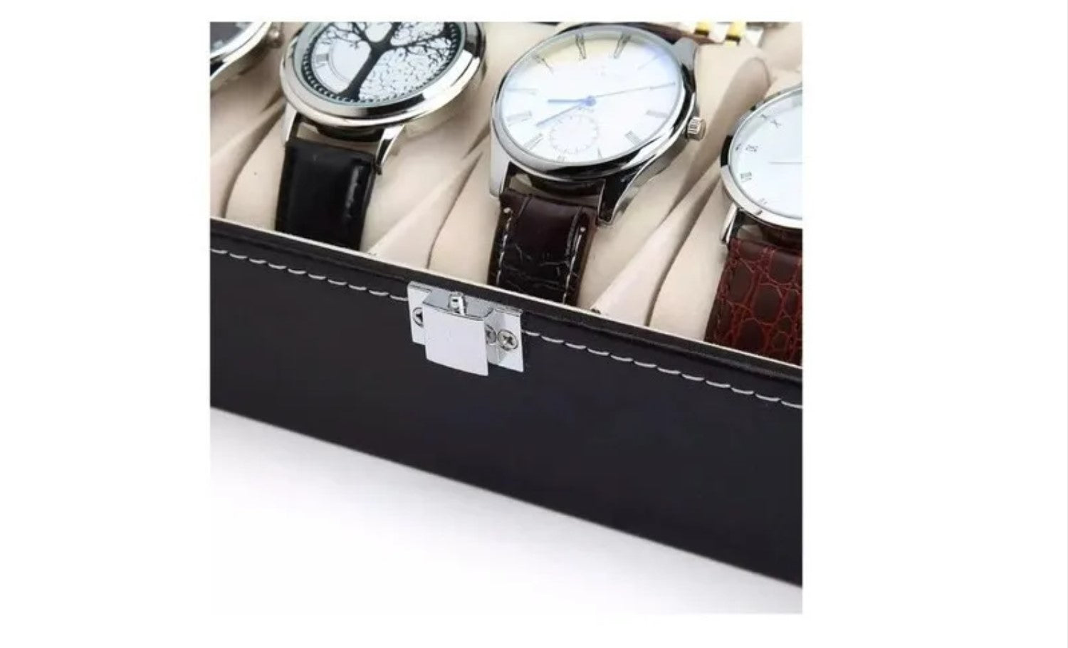 Caja Organizador Estuche Para 6 Relojes Exhibidor Ecocuero