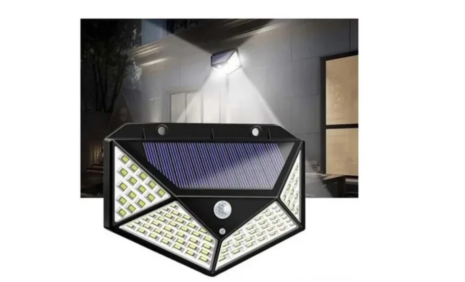Foco Solar 114 Led Exterior Con Sensor De Movimiento