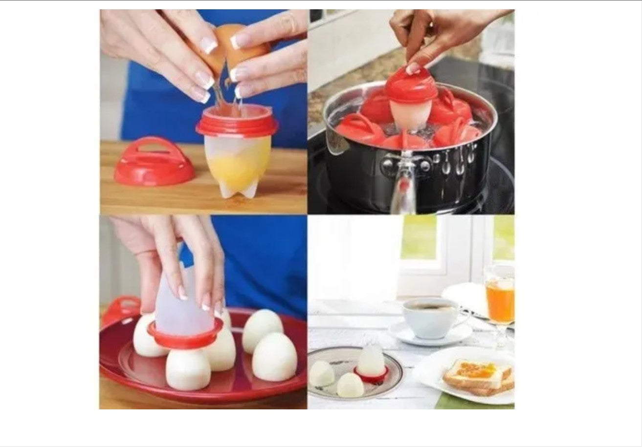 Set 6 Hervidor De Huevos De Silicone Para Cocina Sin Bpa