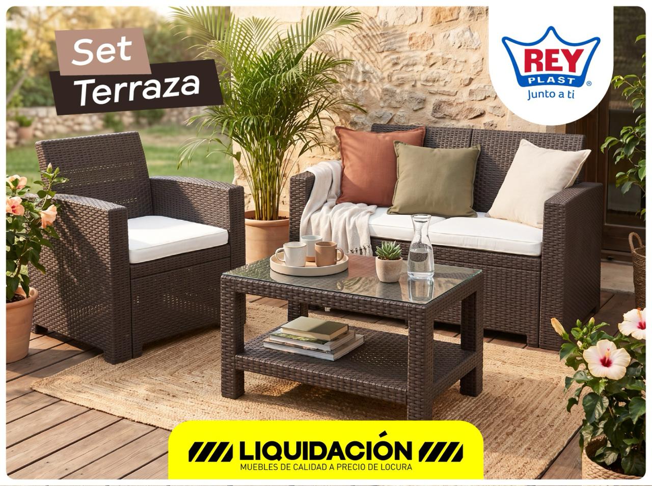Liquidación Reyplast set terraza